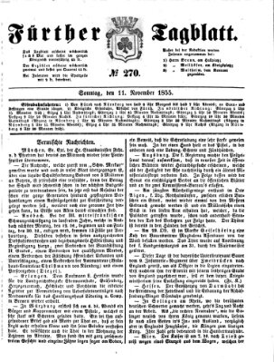 Fürther Tagblatt Sonntag 11. November 1855