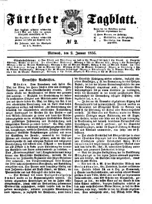 Fürther Tagblatt Mittwoch 2. Januar 1856