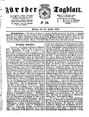 Fürther Tagblatt Freitag 18. Januar 1856