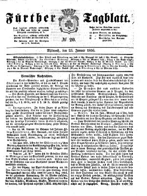 Fürther Tagblatt Mittwoch 23. Januar 1856