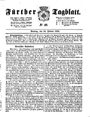 Fürther Tagblatt Sonntag 24. Februar 1856