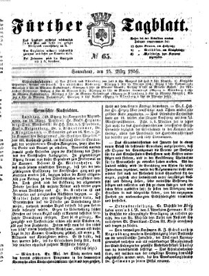 Fürther Tagblatt Samstag 15. März 1856