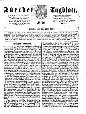 Fürther Tagblatt Sonntag 16. März 1856