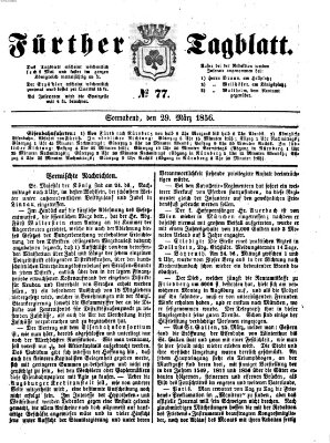 Fürther Tagblatt Samstag 29. März 1856