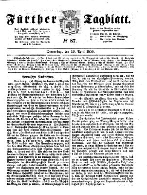 Fürther Tagblatt Donnerstag 10. April 1856
