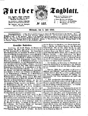 Fürther Tagblatt Mittwoch 2. Juli 1856