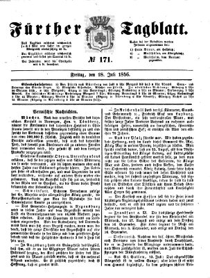 Fürther Tagblatt Freitag 18. Juli 1856