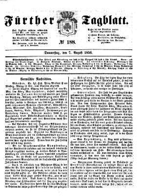 Fürther Tagblatt Donnerstag 7. August 1856