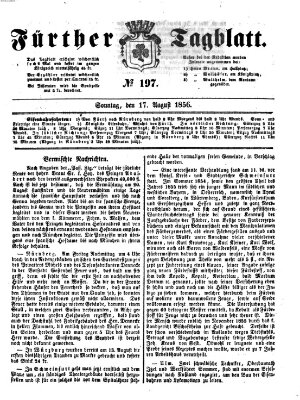 Fürther Tagblatt Sonntag 17. August 1856