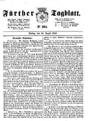 Fürther Tagblatt Dienstag 26. August 1856