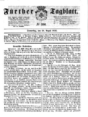 Fürther Tagblatt Donnerstag 28. August 1856