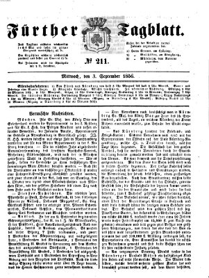 Fürther Tagblatt Mittwoch 3. September 1856