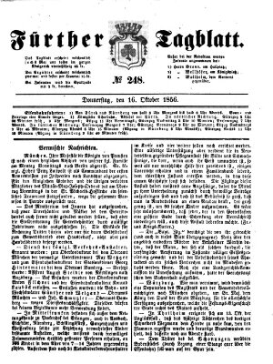 Fürther Tagblatt Donnerstag 16. Oktober 1856