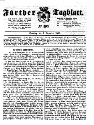 Fürther Tagblatt Sonntag 7. Dezember 1856
