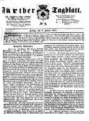 Fürther Tagblatt Freitag 2. Januar 1857