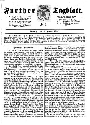 Fürther Tagblatt Sonntag 4. Januar 1857