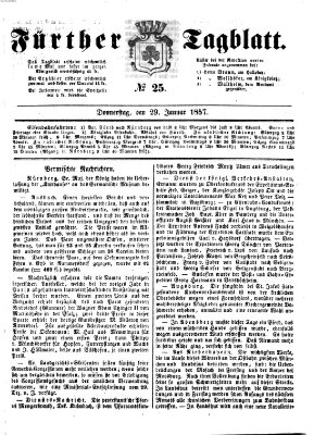 Fürther Tagblatt Donnerstag 29. Januar 1857