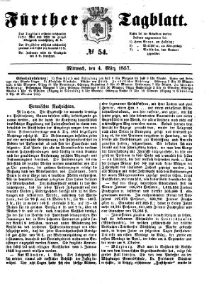Fürther Tagblatt Mittwoch 4. März 1857