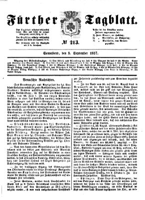Fürther Tagblatt Samstag 5. September 1857
