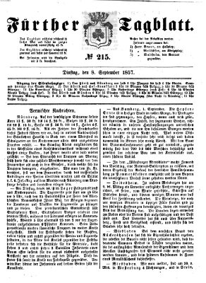 Fürther Tagblatt Dienstag 8. September 1857