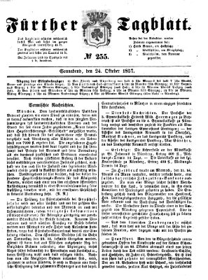 Fürther Tagblatt Samstag 24. Oktober 1857