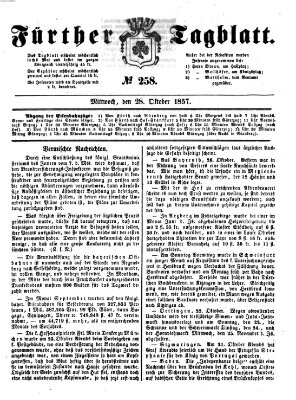 Fürther Tagblatt Mittwoch 28. Oktober 1857