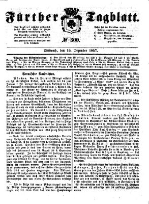 Fürther Tagblatt Mittwoch 16. Dezember 1857