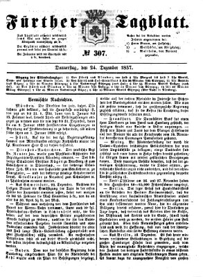Fürther Tagblatt Donnerstag 24. Dezember 1857