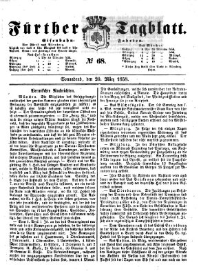 Fürther Tagblatt Samstag 20. März 1858