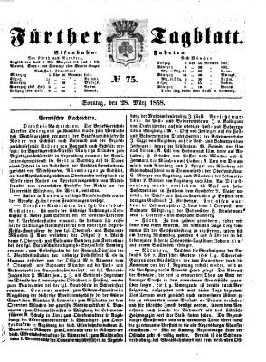 Fürther Tagblatt Sonntag 28. März 1858