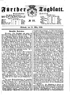 Fürther Tagblatt Mittwoch 31. März 1858