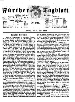 Fürther Tagblatt Dienstag 4. Mai 1858