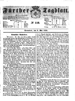 Fürther Tagblatt Samstag 8. Mai 1858