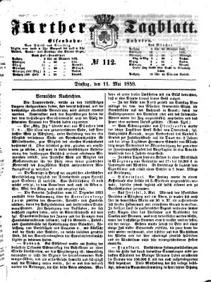 Fürther Tagblatt Dienstag 11. Mai 1858