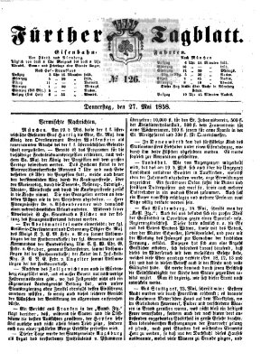 Fürther Tagblatt Donnerstag 27. Mai 1858
