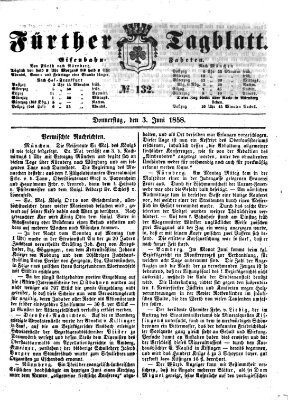 Fürther Tagblatt Donnerstag 3. Juni 1858