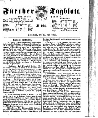 Fürther Tagblatt Samstag 10. Juli 1858