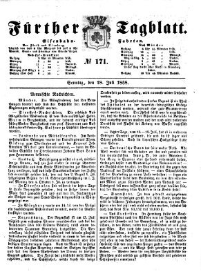 Fürther Tagblatt Sonntag 18. Juli 1858