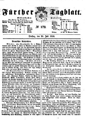 Fürther Tagblatt Dienstag 20. Juli 1858
