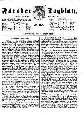 Fürther Tagblatt Samstag 7. August 1858