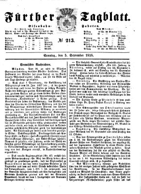 Fürther Tagblatt Sonntag 5. September 1858