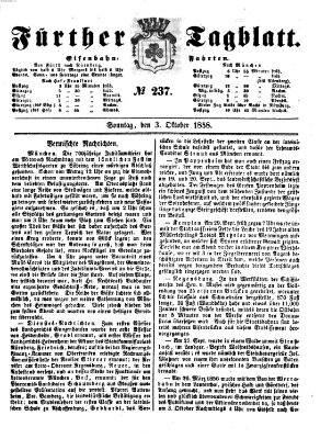 Fürther Tagblatt Sonntag 3. Oktober 1858