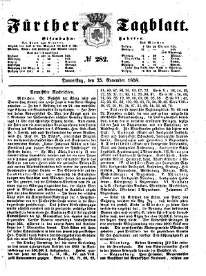 Fürther Tagblatt Donnerstag 25. November 1858