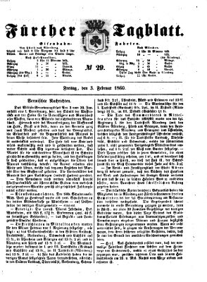 Fürther Tagblatt Freitag 3. Februar 1860