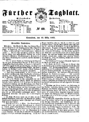 Fürther Tagblatt Samstag 10. März 1860