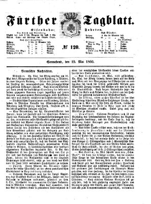 Fürther Tagblatt Samstag 19. Mai 1860