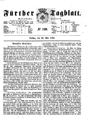 Fürther Tagblatt Dienstag 29. Mai 1860