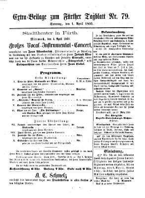 Fürther Tagblatt Sonntag 1. April 1860