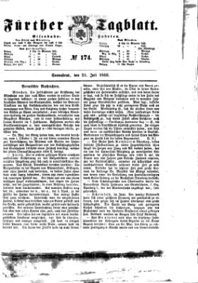 Fürther Tagblatt Samstag 21. Juli 1860