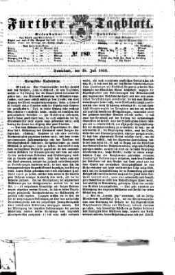 Fürther Tagblatt Samstag 28. Juli 1860